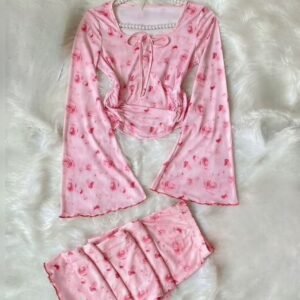 ROSYY Pyjama Fleuri en Coton | Élégance & Confort
