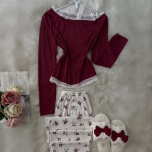 boudeau Pyjama bourdeau en Coton | Elégance & Confort